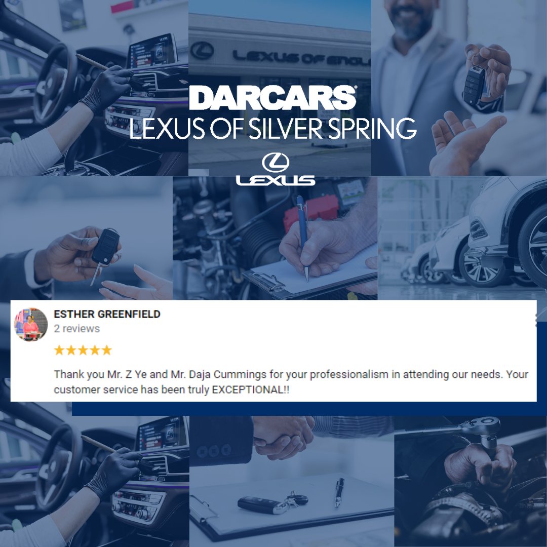 lexus__ss's tweet photo. Read what some of our customers are saying about their DARCARS experience. https://t.co/UoFTB16WVn