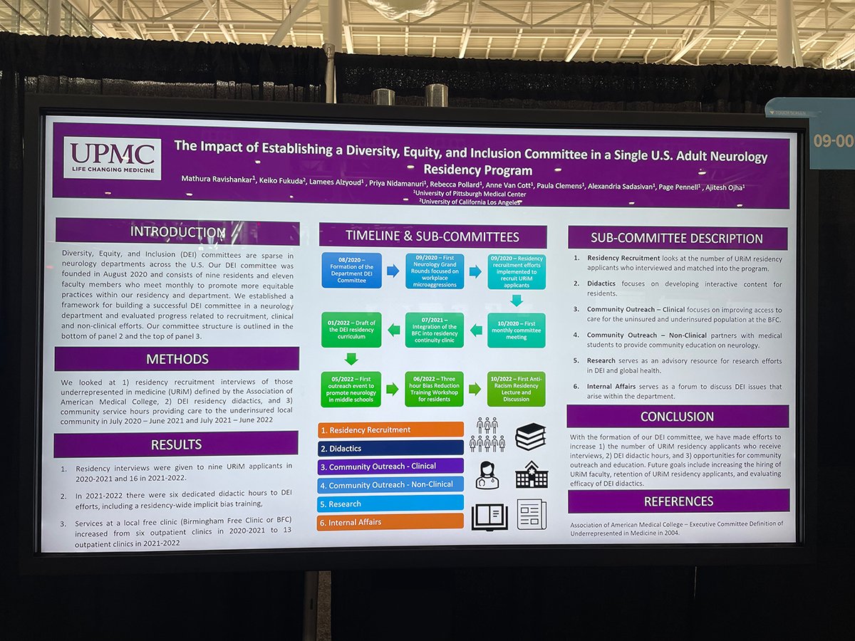 Pitt Neurology (@pittneurology) on Twitter photo HAPPENING NOW: Check out "The Impact of Establishing a Diversity, Equity, and Inclusion Committee in a Single US Adulty Neurology Residency Program" abstract that's being presented as part of the P5 session! bit.ly/40lxACD <a href="/AANmember/">American Academy of Neurology</a> #AANAM HAPPENING NOW: Check out "The Impact of Establishing a Diversity, Equity, and Inclusion Committee in a Single US Adulty Neurology Residency Program" abstract that's being presented as part of the P5 session! bit.ly/40lxACD <a href="/AANmember/">American Academy of Neurology</a> #AANAM