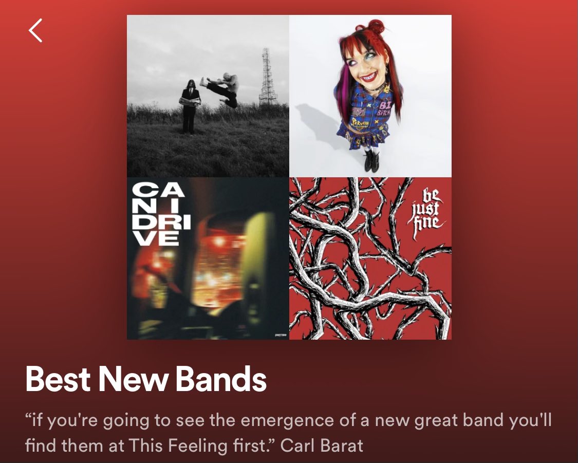 Best New Bands playlist adds 15/2023🎸🔥

<a href="/TheRoystonClub/">The Royston Club</a>
@delilahbon_
<a href="/pentireband/">Pentire</a>
<a href="/therolymoband/">The Roly Mo</a>
<a href="/stmbanduk/">Slow Time Mondays</a>
<a href="/gallusareaband/">Gallus</a>
<a href="/thevoydofficial/">THE VOYD</a>
<a href="/ciandowning7/">Cian Downing</a>
@genntheband
<a href="/ohromanceband/">Oh Romance</a>
<a href="/GraceCalver_/">Grace Calver 💕</a>
@ntnlrail
<a href="/_commongoldfish/">common goldfish</a>
<a href="/flechettesband/">FLECHETTES</a> &amp;  more  

🔊 open.spotify.com/playlist/3ku8L…