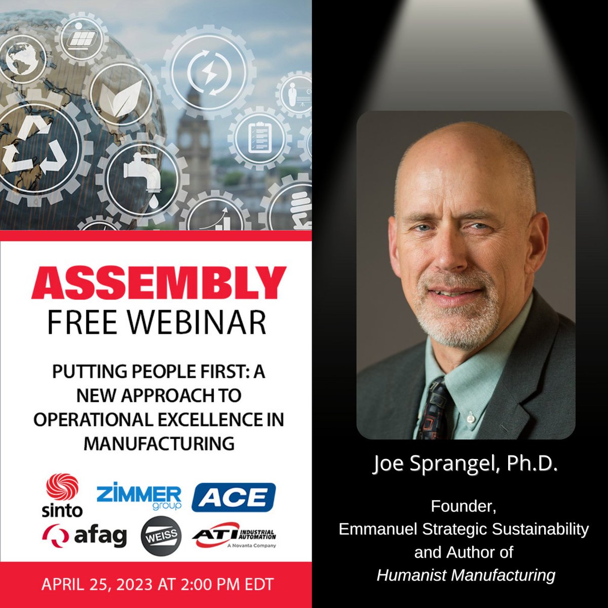 AssemblyMag1's tweet image. Join us tomorrow for Putting People First: A New Approach to Operational Excellence in Manufacturing, a webinar with Dr. Joe Sprangel at 2:00 PM EST. Register here 👉 onlinexperiences.com/Launch/QReg/Sh…

#employees #futureofautomation #HumanistManufacturing #Manufacturing #Productivity #ROI