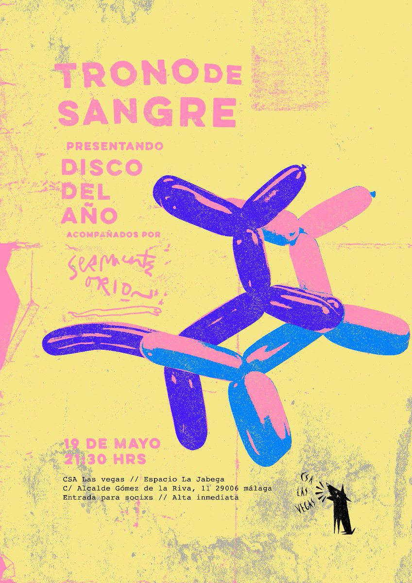 El 19 de mayo estaremos tocando en Málaga, en CSA Las Vegas con Serpiente Orión 🙌🏼🙌🏼

Y aprovecharemos para echar unas Sesiones Bravas.

Bingo no, bingazo!