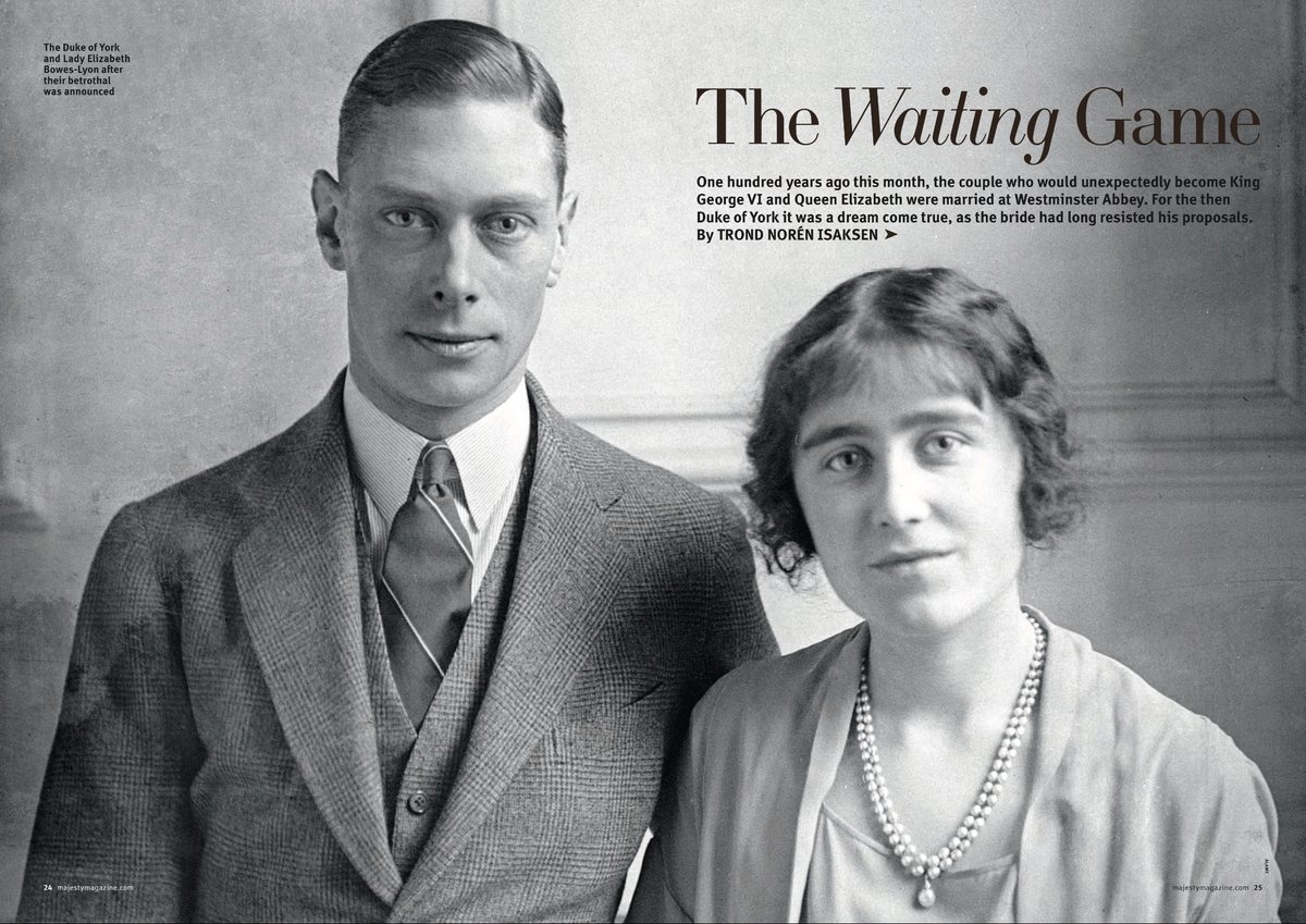 Majesty/Joe Little on Twitter "The Duke of York and Lady Elizabeth Bowes Lyon later King