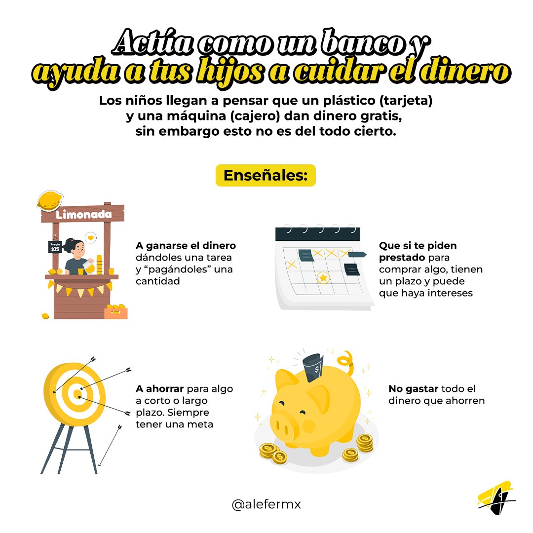 alefermx's tweet photo. Todo es más fácil si lo aprendemos de pequeños ¿no?
En la escuela no les enseñan ni enseñaran esto, es fundamental que en casa fomentemos este hábito de hablar de dinero
#Finanzasparaniños #dineroparaniños https://t.co/beLKKiohj2