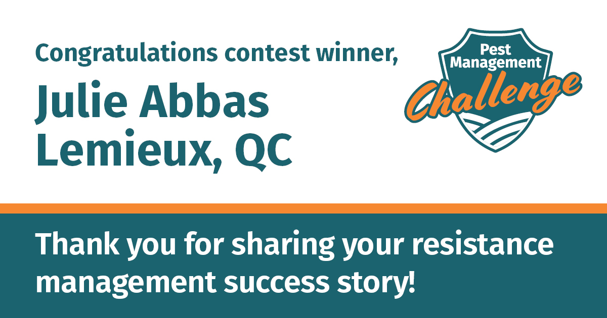 protectyourland's tweet photo. Congratulations to Charissa, Neil, and Julie, winners of the #PestManagementChallenge contest.
All three winners shared their #ResistanceManagement stories and were randomly selected to receive an iPad tablet.
Congratulations! https://t.co/RukxRwbAjb