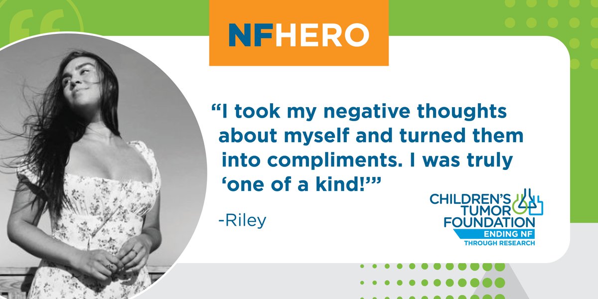 ChildrensTumor's tweet photo. "I realized later in life I was always the smart one in class and it did not matter if I was the last one to finish an exam," said Riley. "I was the same as everyone else around me. That is what made me happy."
Read Riley's story of NF! -> https://t.co/ZgFz72BJzZ
#endnf #nfhero https://t.co/KnAosFaBqE