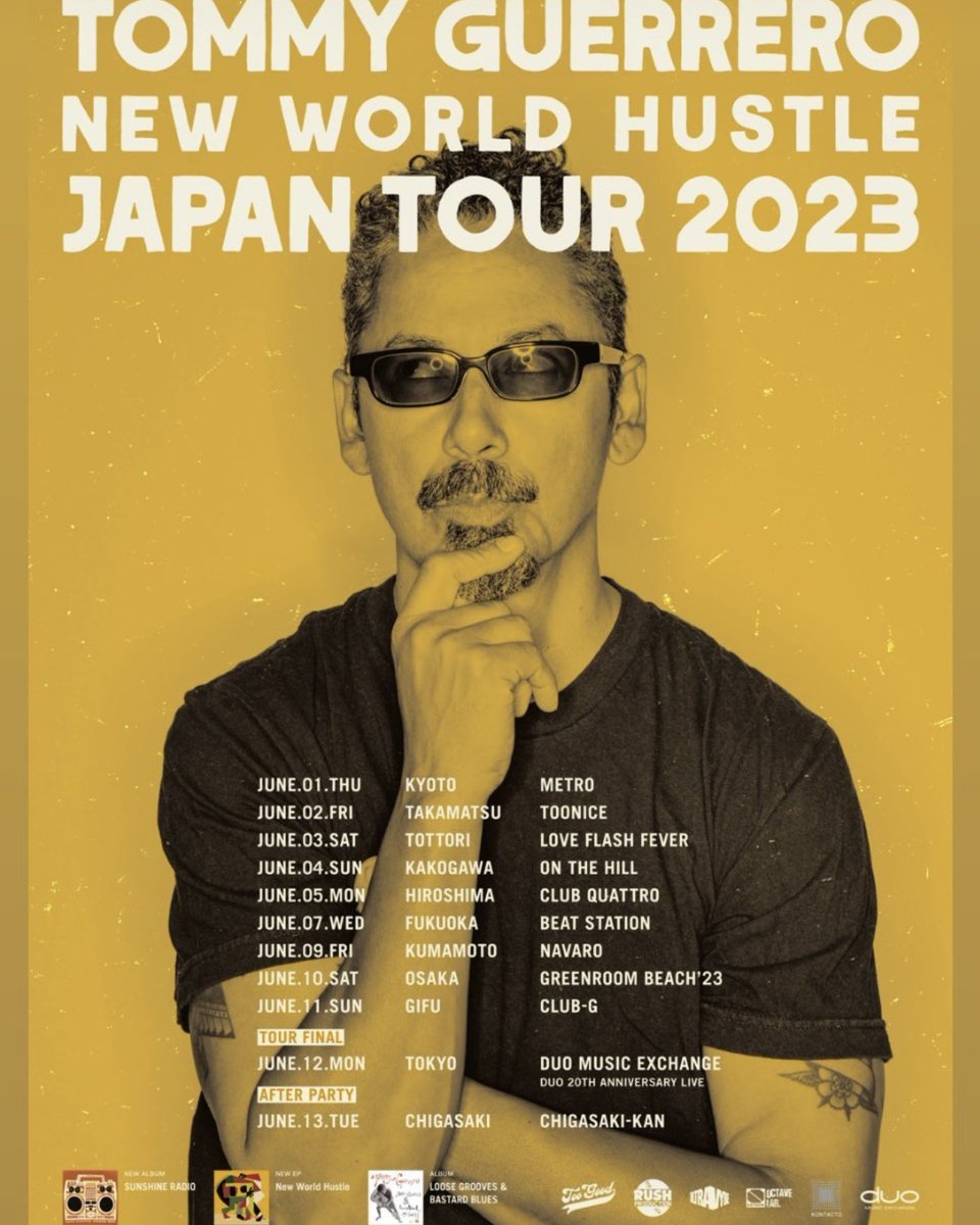 June ‘23 🗓️ @tommyguerrero is heading to Japan 🎶