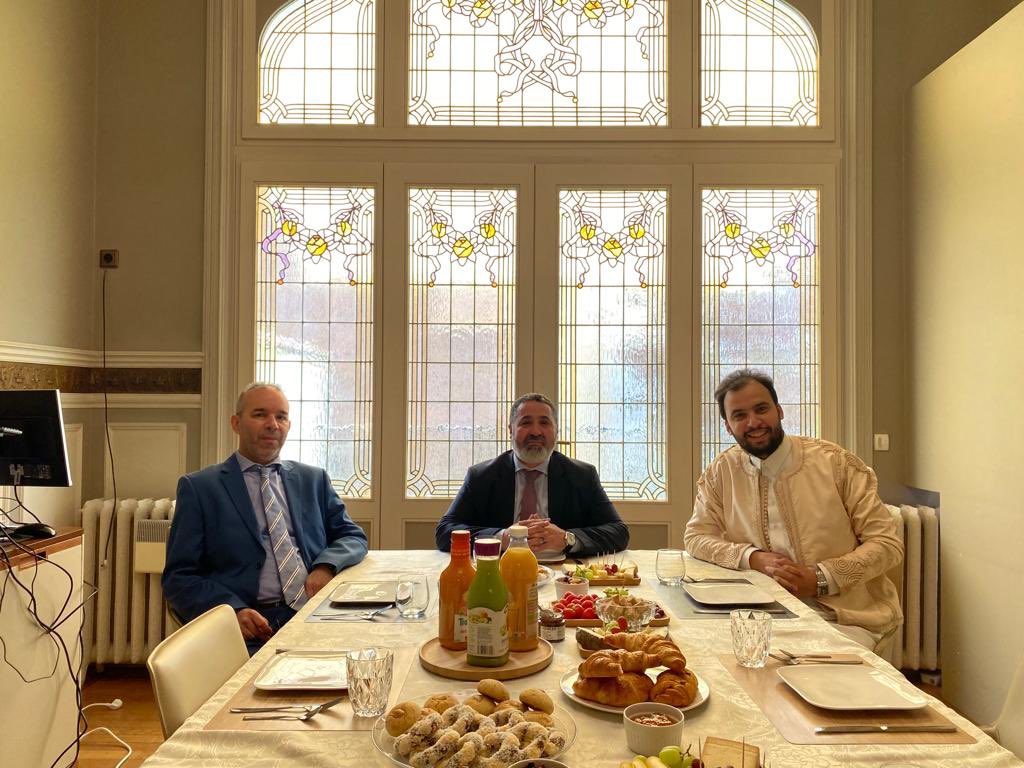 معايدة بعثة ليبيا لدى الاتحاد الاوروبي 
#Brussel