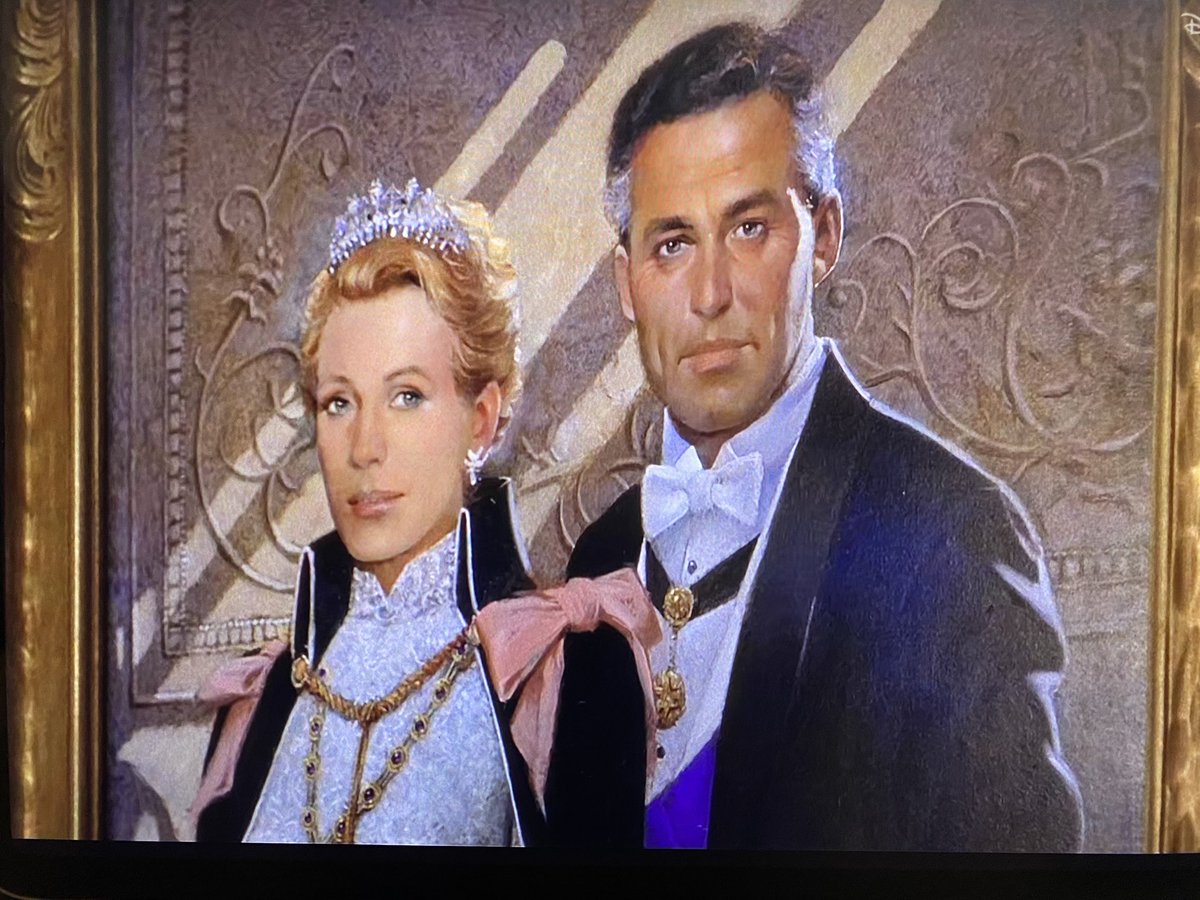 freeallie's tweet photo. Watching #PrincessDiaries2 and I just realizedโฆ did they depict King Rupert based on Christopher Plummer in The Sound of Music? Bc this looks just like Captain Georg and Maria Von Trapp drapped in royal regalia๐๐ https://t.co/oRMLTqmkhM