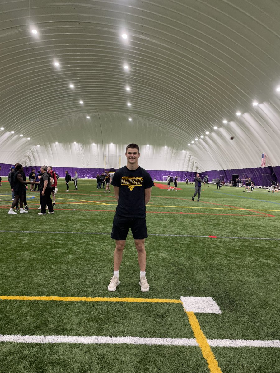 Tony_Kruse06's tweet photo. Thank you @MinnStFootball for the camp and junior day. I had a great time competing and seeing the campus!
@CoachBowen98 
@Todd_Taylor28 
@CoachFost https://t.co/nNoe7JKikD