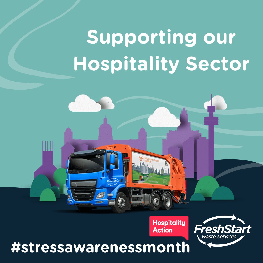 FreshStartWaste's tweet image. April is Stress Awareness Month. Stress takes a severe toll which is one of the reasons we support Hospitality Action. A charity that helps current &amp;amp; former hospitality workers who are struggling. #dowhatyoucan #stressawareness #takeaction