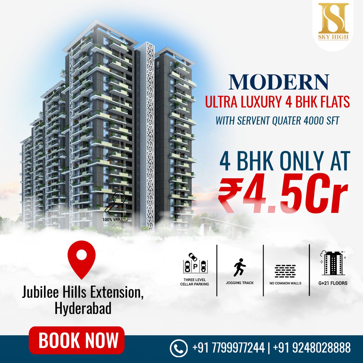 hyd_properties's tweet photo. Contact Us: 7799977244, 9248028888
Modern Ultra Luxury 4BHK Flats with servent quater 4000 sft @ Jubilee Hills Extension, Hyderabad.
Price - 4.5 Cr
https://t.co/tyP9woAmZn
#flatforsale #flatforsaleinhyderabad #hyderabadrealestate #realestateagency #investment #business https://t.co/pP7HgAQ36b