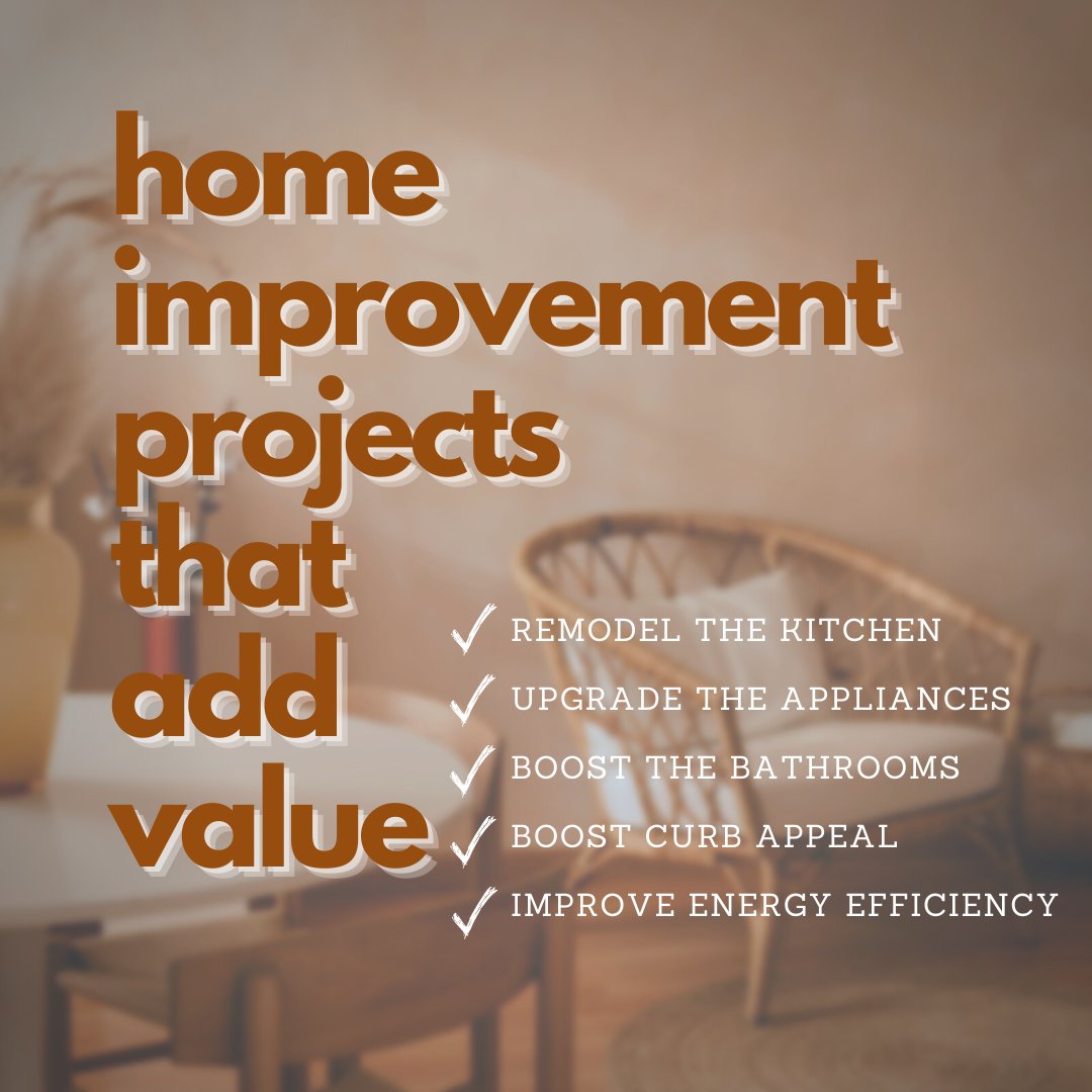 Assist2Sell's tweet photo. Boost your home's value with these home improvement projects! Upgrade  your kitchen, bathroom, and energy efficiency, and boost your home's  curb appeal. #HomeImprovement #AddValue #RealEstate #Assist2Sell  #WaySmarter https://t.co/qH08rr713Y