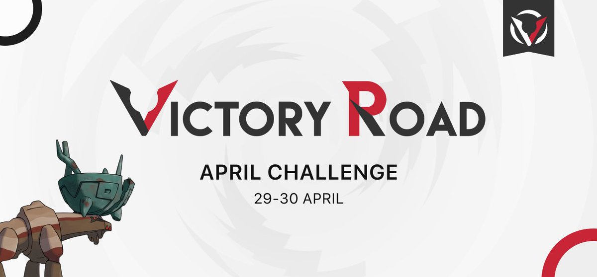 Join us for the VR April Challenge online tournament! 🚀🌍 🗓️ 29-30 Apr, 13:00 UTC 🎮 VGC Regulation Set C 🧾 Open team lists 🎟️ $10 USD 🏆 Prizes based on attendance 🔁 RT for a chance of a free entry! 📖 Info: victoryroadvgc.com/2023-vr-april/ 👉 Sign-ups: battlefy.com/victoryroad/vi…