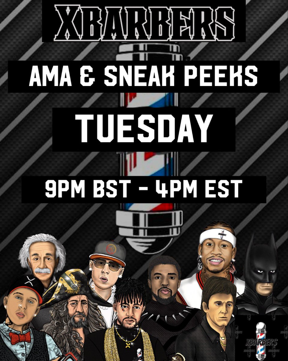 We hope you had a fantastic weekend barbers 

 Join Our AMA tomorrow for;

💈Monthly updates 💈

💥Sneak Peeks💥 

⚔️ Rumbles ⚔️