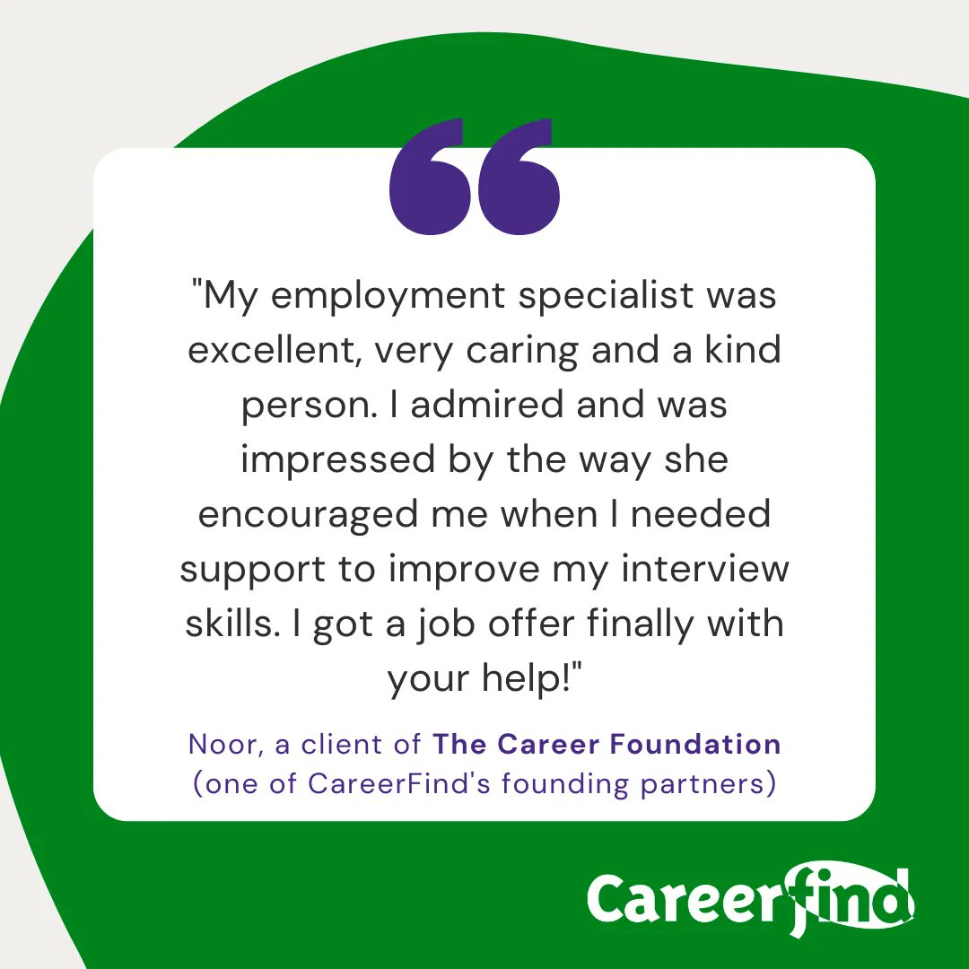 Kudos to one of our founding partners, @thecareerfnd, for always demonstrating #patience, #understanding and a #caring attitude when supporting their clients! 
#EmploymentServices #EmploymentOntario #MoreThanJustAJob