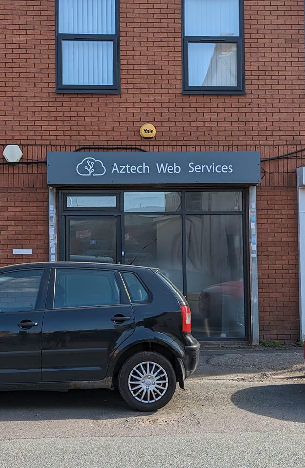 AztechWebServ's tweet image. The shop sign is finally ready and now I can&apos;t hide any more. If you want to drop by for a chat it&apos;s still advisable to give me a call first as I&apos;m often out on site fixing computers for my clients. Drop in for a chat about your project and how Aztech can help you.