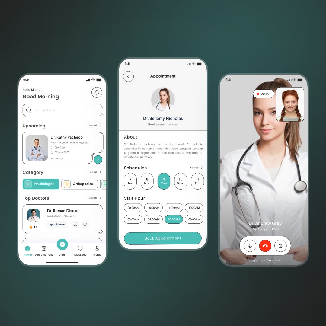 rajesh_uiux's tweet photo. Online Doctor Appointment Booking App
#HealthcareDesign
#PatientExperience
#UIforHealthcare
#DoctorAppointment
#MedicalUI
#DigitalHealth
#PatientCentric
#HealthTech
#VirtualAppointments
#MedicalAppointments
#Telehealth
#UserFriendly
#HealthcareTechnology
#AppointmentScheduling https://t.co/31NRYRKakB