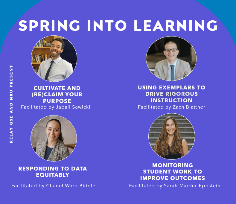 Calling all educators! Want to make your teaching game even stronger and learn tangible practices to make a difference for all students? Join us and @relayGSE this May for the Spring Into Learning workshops. Learn more: web.cvent.com/event/62265728…