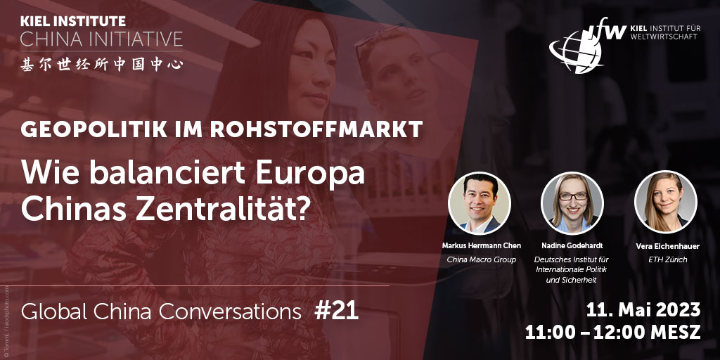 Kiel Institute China Initiative (@kiel_china) on Twitter photo GLOBAL CHINA CONVERSATION #21: Am 11.05., 11-12 Uhr, diskutieren <a href="/M_HerrmannChen/">Markus Herrmann 陈瑞华</a> <a href="/china_macro/">China Macro Group</a> & <a href="/NGodehardt/">NGodehardt 高亭亭</a> <a href="/SWP_Asia/">SWP Asia</a> über "Geopolitik im Rohstoffmarkt: Wie balanciert Europa Chinas Zentralität?" Moderation <a href="/vz_eich/">Dr. Vera Z. Eichenauer</a> <a href="/KOFETH/">KOF</a>
Anmeldung👉ifw-kiel.de/de/institut/ve… GLOBAL CHINA CONVERSATION #21: Am 11.05., 11-12 Uhr, diskutieren <a href="/M_HerrmannChen/">Markus Herrmann 陈瑞华</a> <a href="/china_macro/">China Macro Group</a> & <a href="/NGodehardt/">NGodehardt 高亭亭</a> <a href="/SWP_Asia/">SWP Asia</a> über "Geopolitik im Rohstoffmarkt: Wie balanciert Europa Chinas Zentralität?" Moderation <a href="/vz_eich/">Dr. Vera Z. Eichenauer</a> <a href="/KOFETH/">KOF</a>
Anmeldung👉ifw-kiel.de/de/institut/ve…