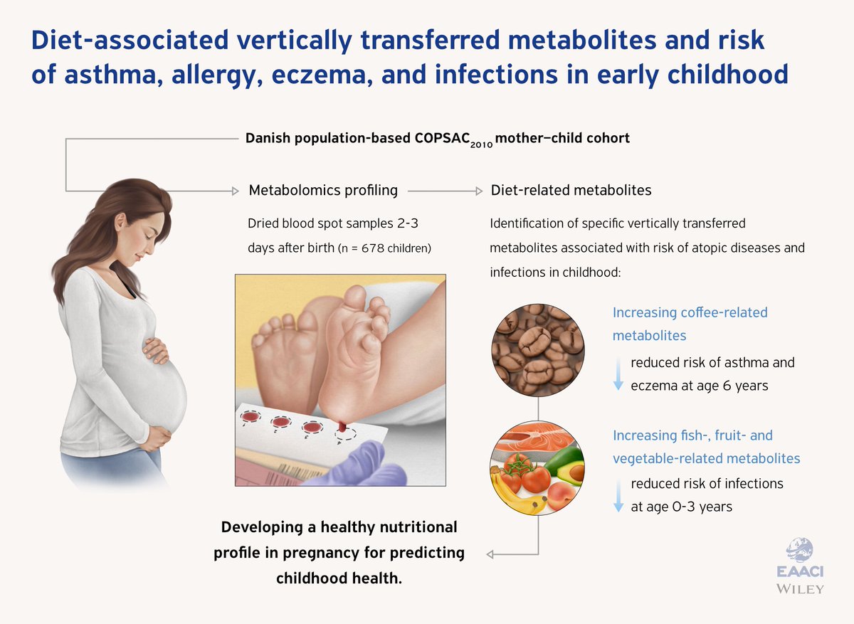 📢Diet-associated vertically transferred #metabolites and risk of #asthma, #allergy, #eczema, and #infections in early childhood.

Read the article by Brustad et al here👉 doi.org/10.1111/pai.13… 👏

#PAI_journal #paediatric #Diet <a href="/COPSAC_com/">COPSAC</a>