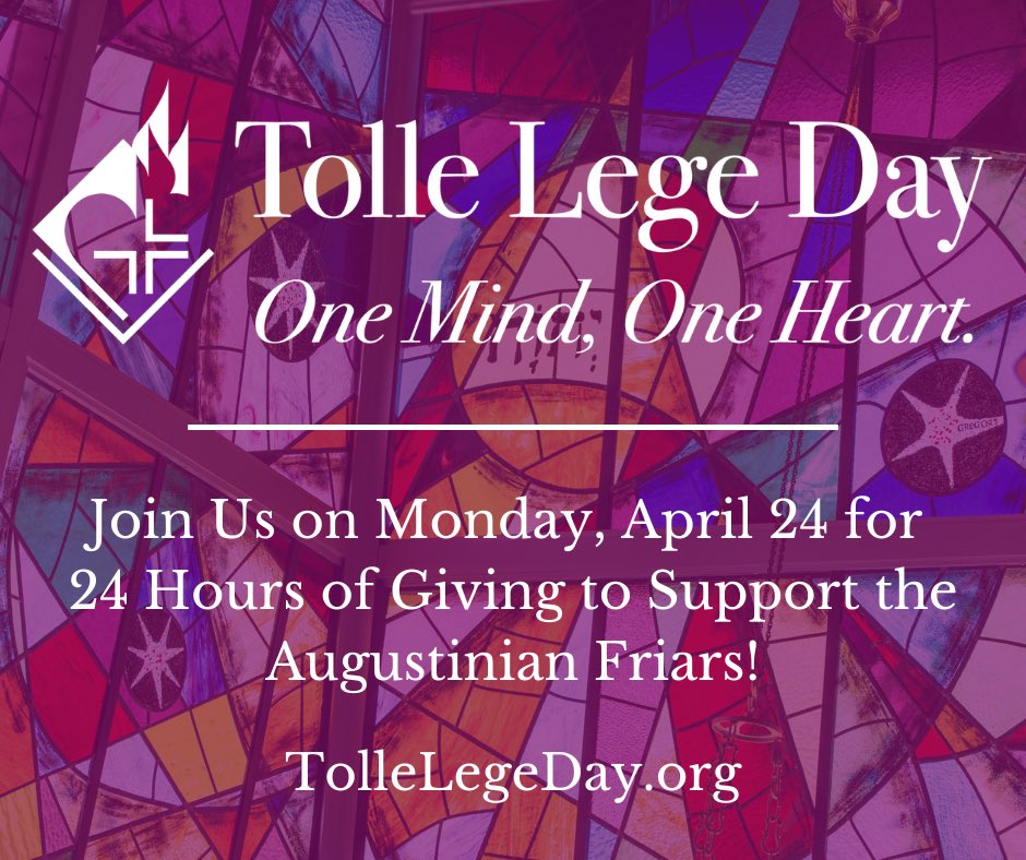 Lizann McGowan (@la_mcg) on Twitter photo Calling on my fellow <a href="/VillanovaU/">Villanova University</a> alums! Join me in supporting <a href="/AugustinianStov/">Augustinian Province of St. Thomas of Villanova</a> for #TolleLege Day! Any amount matters! Link to donate:
tollelegeday.augustinianfund.org/?referral_id=6… Calling on my fellow <a href="/VillanovaU/">Villanova University</a> alums! Join me in supporting <a href="/AugustinianStov/">Augustinian Province of St. Thomas of Villanova</a> for #TolleLege Day! Any amount matters! Link to donate:
tollelegeday.augustinianfund.org/?referral_id=6…