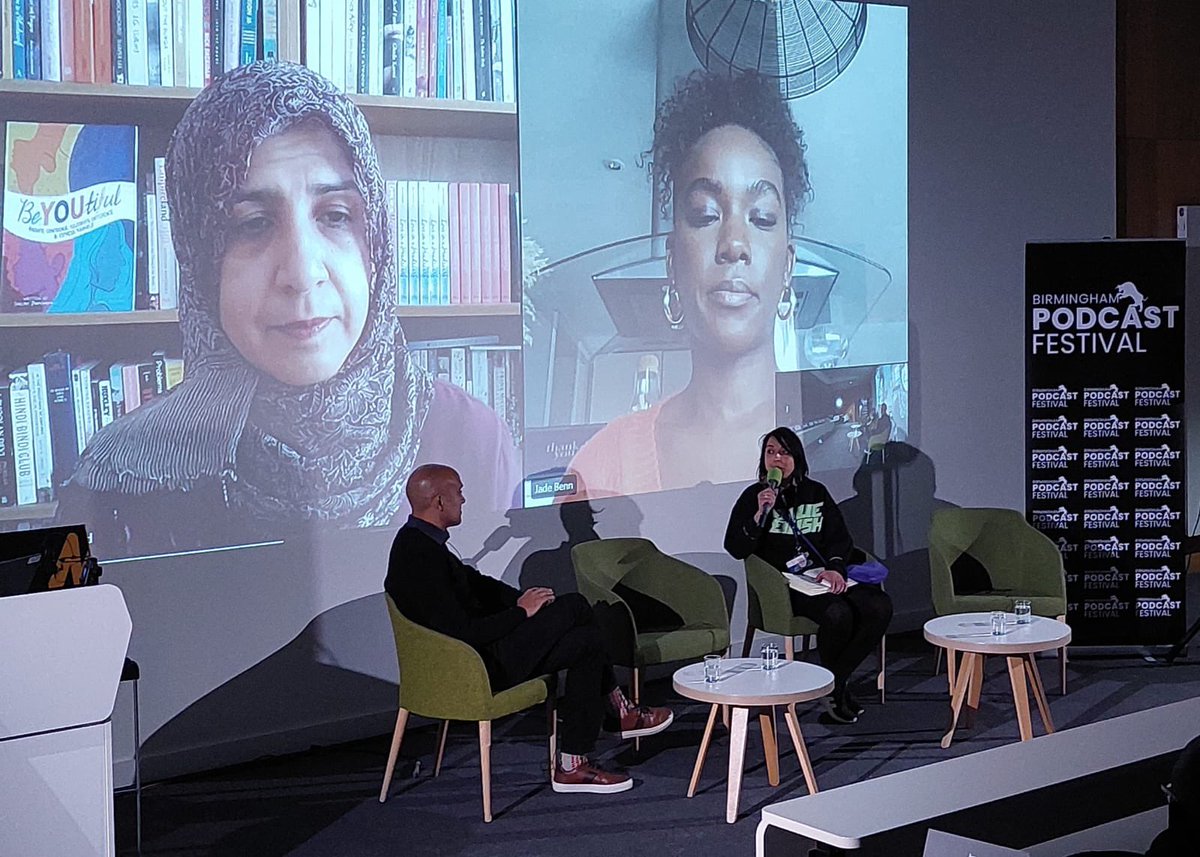 ninarobinson01's tweet photo. Thanks so much for all the incredible feedback on Birmingham Podcast Festival 2023 #BhamPodFest23, lots of learning, networking + good vibes, so much ACE stuff happened; Powerful conversations on decolonising podcasting w/ @marcusryder @loveinheadscarf + @thejadelb ... https://t.co/RIYafhuXn8