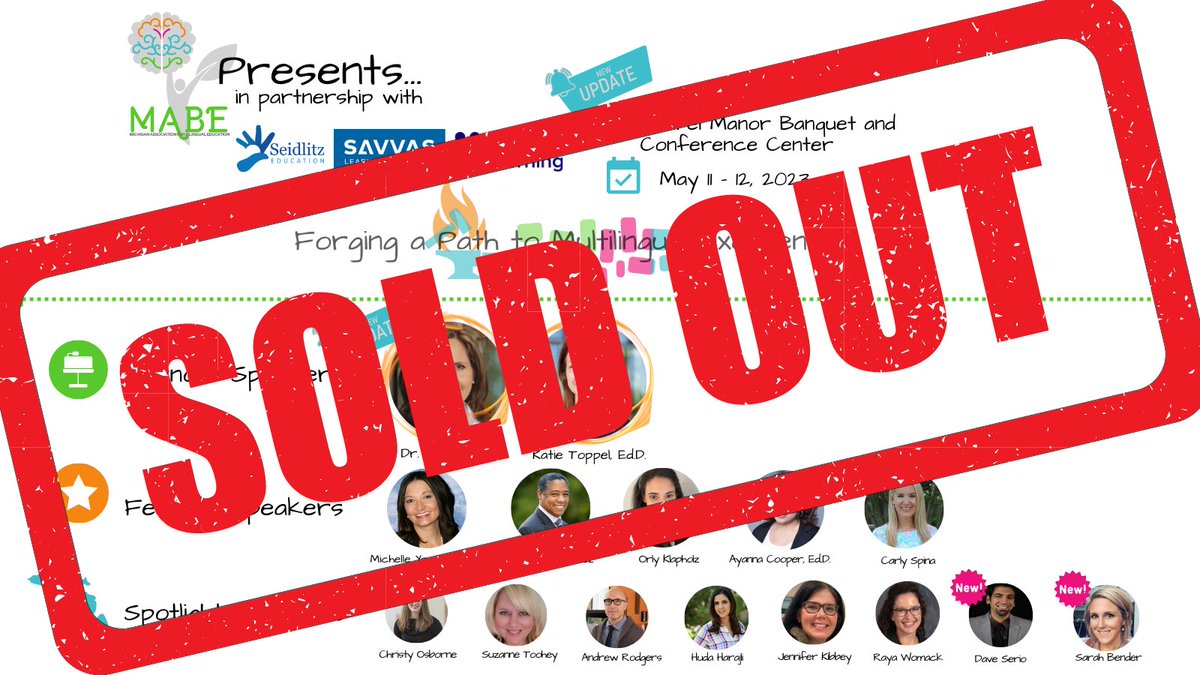 #MABEMI23  We are excited to welcome the biggest audience ever to this year's SOLD OUT conference! Bit.ly/MABE23Waitlist to join our wait-list!!