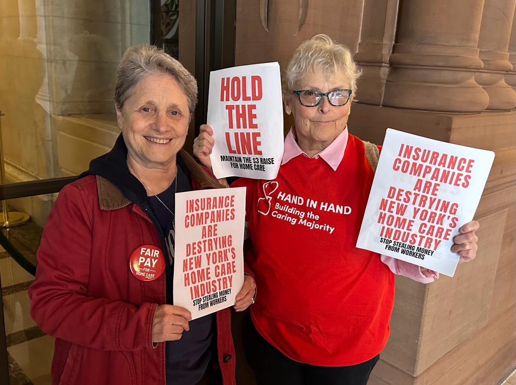 CaringMajority's tweet photo. We are back in Albany today, reminding @GovKathyHochul that we aren’t going anywhere until #FairPay4HomeCare is fully funded! https://t.co/LlWgHMo0v8