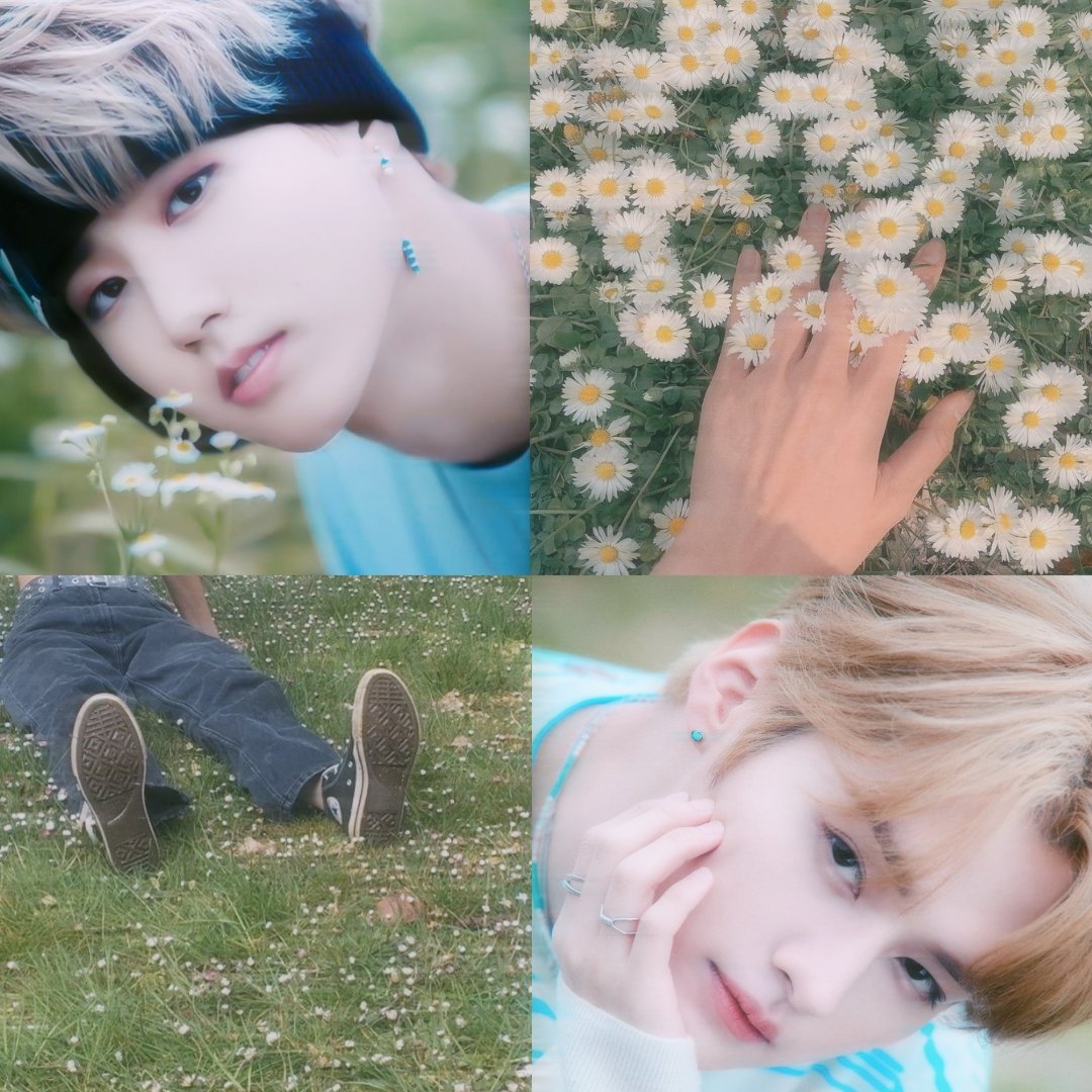 #minsung au Джисон приехал в деревню спустя 10 лет и первым делом пошёл на ромашковое поле. Среди цветов лежал красивый парень, услышав шум он резко распахнул кошачьи глаза.

— приветик – джисон с улыбкой смотрит на незнакомого парня 
— не думал что ромашки умеют разговаривать