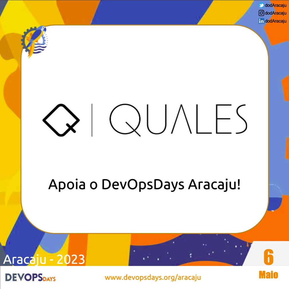 Muito felizes em anunciar que a @qualestecnologia se juntou ao time de parceiros do maior evento de tecnologia relacionado a devops, de Sergipe!
Obrigado pela parceria e vamos com tudo no dia 6 de maio!