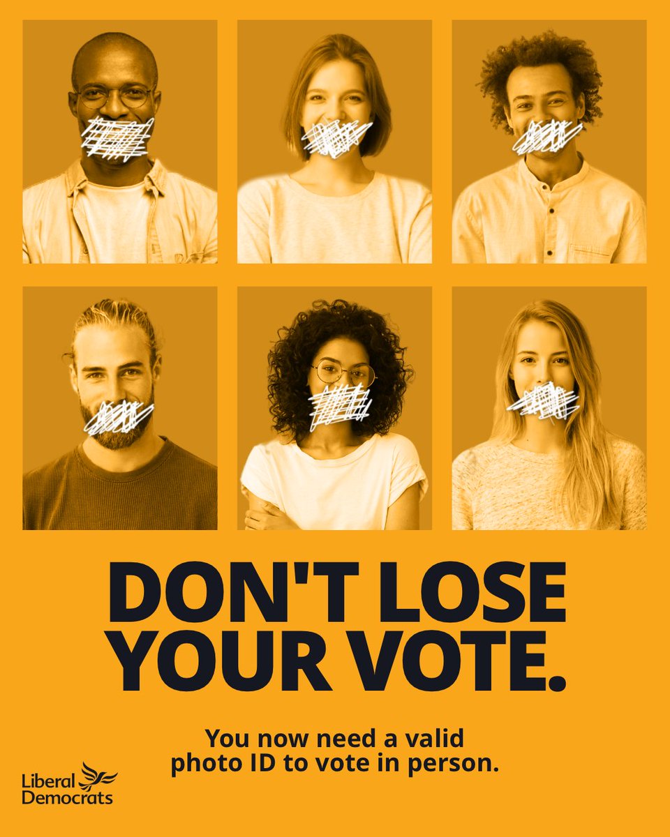 🗓️ DEADLINE: 

Remember you now need valid photo ID to vote in person. 

If you don't have a photo ID, you'll need to apply for a free voter certificate from your Local Authority by 5pm TOMORROW, April 25th. 

Don't lose your vote. Find out more ⬇️
gov.uk/apply-for-phot…
