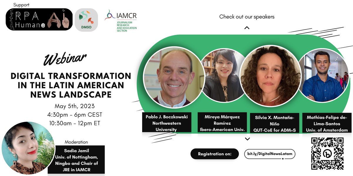 Mathias Felipe (@mathias_felipe) on Twitter photo Don't miss our upcoming event on May 5th! Organized by <a href="/IAMCRtweets/">IAMCR</a> JRE, <a href="/HumaneAI2/">Human(e)AI</a>, and <a href="/DMSO_Unifesp/">Digital Media and Society Observatory (DMSO)</a>, join us to discuss the latest digital transformations in #LatAm news media with an esteemed panel <a href="/PabloBochon/">Pablo J. Boczkowski</a>, <a href="/Miremara/">Mireya Márquez-Ramírez</a>, <a href="/silmonn/">Silvia Montaña</a>, and myself. Link for registration 👇 Don't miss our upcoming event on May 5th! Organized by <a href="/IAMCRtweets/">IAMCR</a> JRE, <a href="/HumaneAI2/">Human(e)AI</a>, and <a href="/DMSO_Unifesp/">Digital Media and Society Observatory (DMSO)</a>, join us to discuss the latest digital transformations in #LatAm news media with an esteemed panel <a href="/PabloBochon/">Pablo J. Boczkowski</a>, <a href="/Miremara/">Mireya Márquez-Ramírez</a>, <a href="/silmonn/">Silvia Montaña</a>, and myself. Link for registration 👇