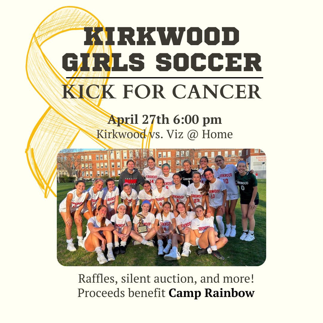 KirkwoodSoccer's tweet photo. This Thursday!!  Come out and support @CampRainbow_STL and the Varsity girls taking on Viz. https://t.co/EJbArgaa68