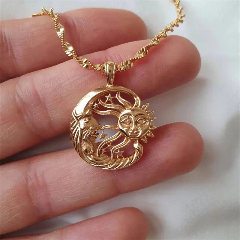 maybeeevirgo's tweet photo. sun and moon necklace https://t.co/j8ePftA6Oa