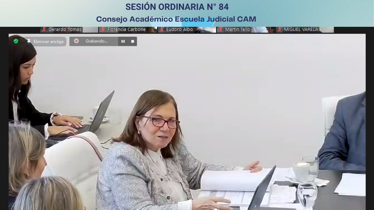 #AHORA En sesión, el Consejo Académico de la Escuela Judicial CAM #Tucumán la Sra Directora Académica de la Escuela Judicial CAM explica los alcances del Programa de Formación en Competencias para la Magistratura 2023.