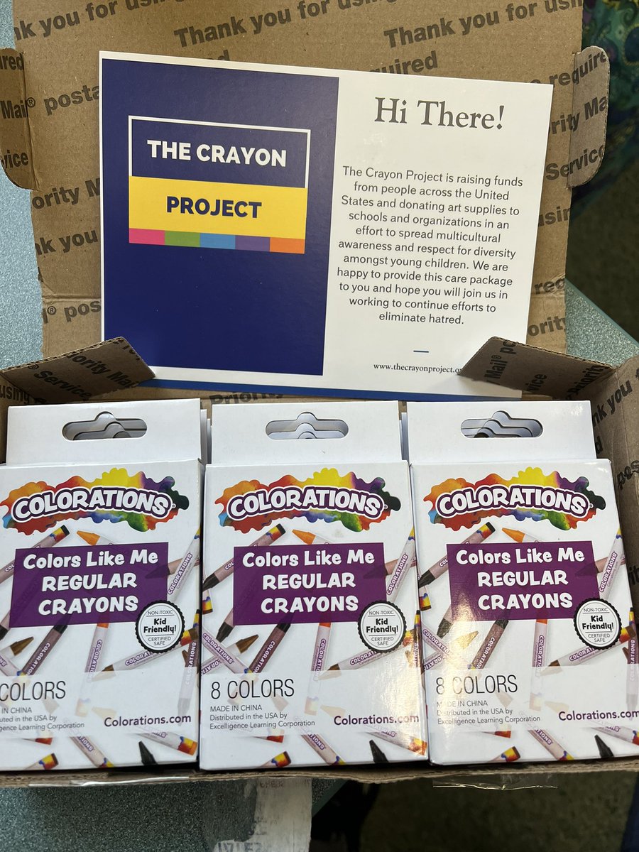 JENTONEY's tweet image. Thank you so much @crayon_project! My students are super excited to have colors like me crayons thanks to you! 👏🏼👏🏽👏🏾👏🏿👏🏻  #RemakeLearning