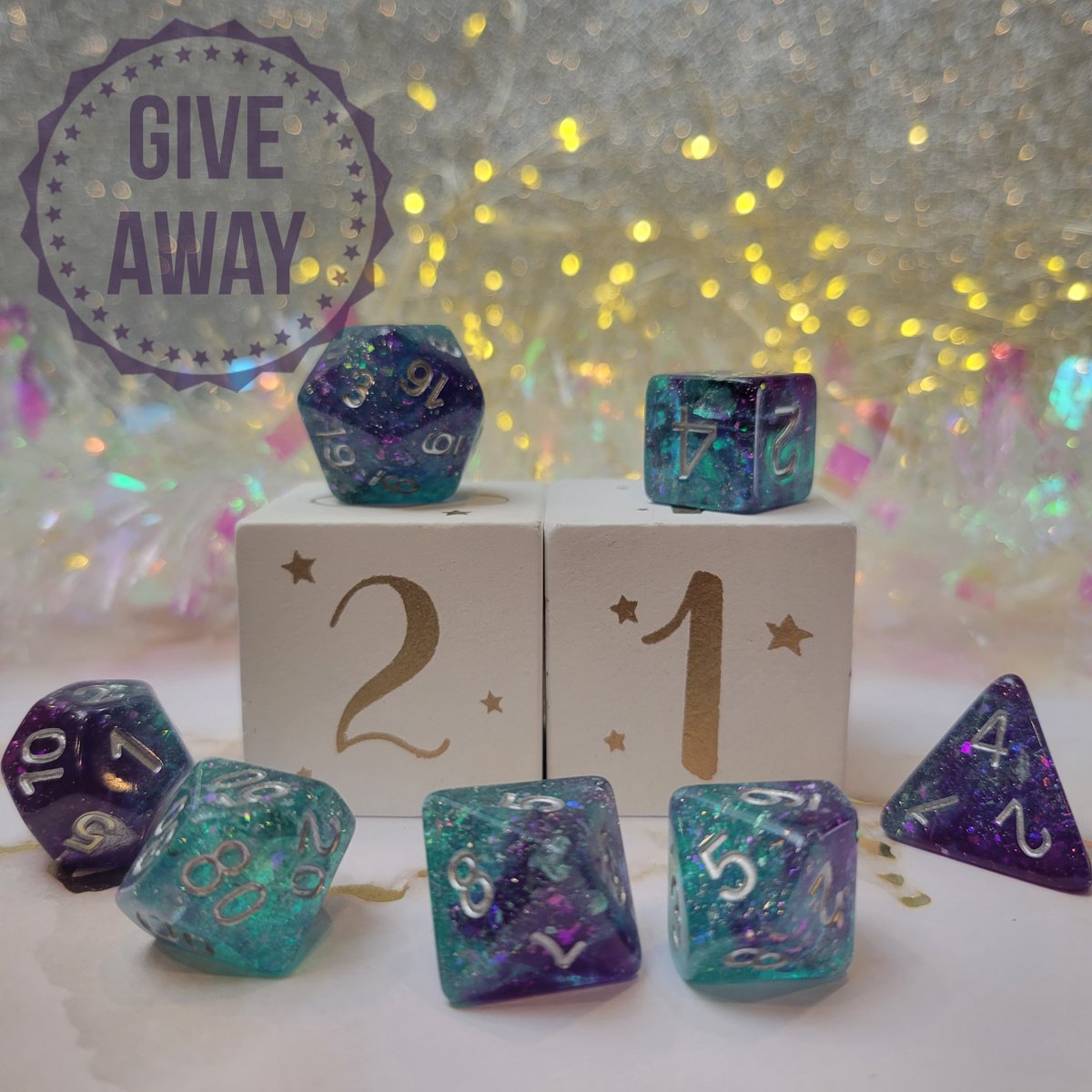 ✨Todays giveaway set is Andromeda 2.0! We're giving away a set every day until our Dice Advent Calendar Kickstarter launch on May 15th!
To Enter:
1. Follow us
2. Like this post and comment with the name of your favorite thing that sparkles!
3. Bonus entry:share this post!
#dice
