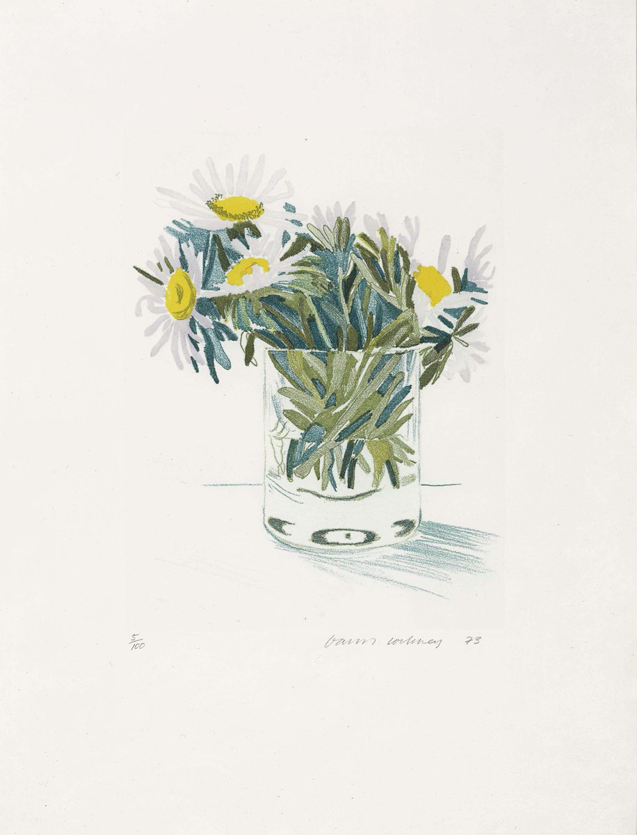 artnau's tweet photo. Marguerites, 1973 by David Hockney https://t.co/VWFJZYy775