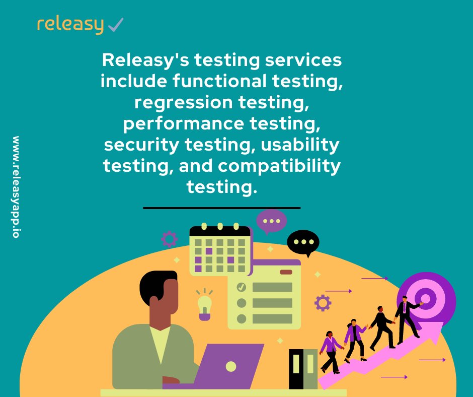 releasycorp's tweet photo. Releasy's Testing Services Include functional Testing, regression testing, Performance Testing, Security Testing, Usability Testing, And Compatibility Testing.

#developers #freelancers #engineer #technology #software #test #accepteance #releasy  #client #admin  #releasy https://t.co/dmWAvEiqHr