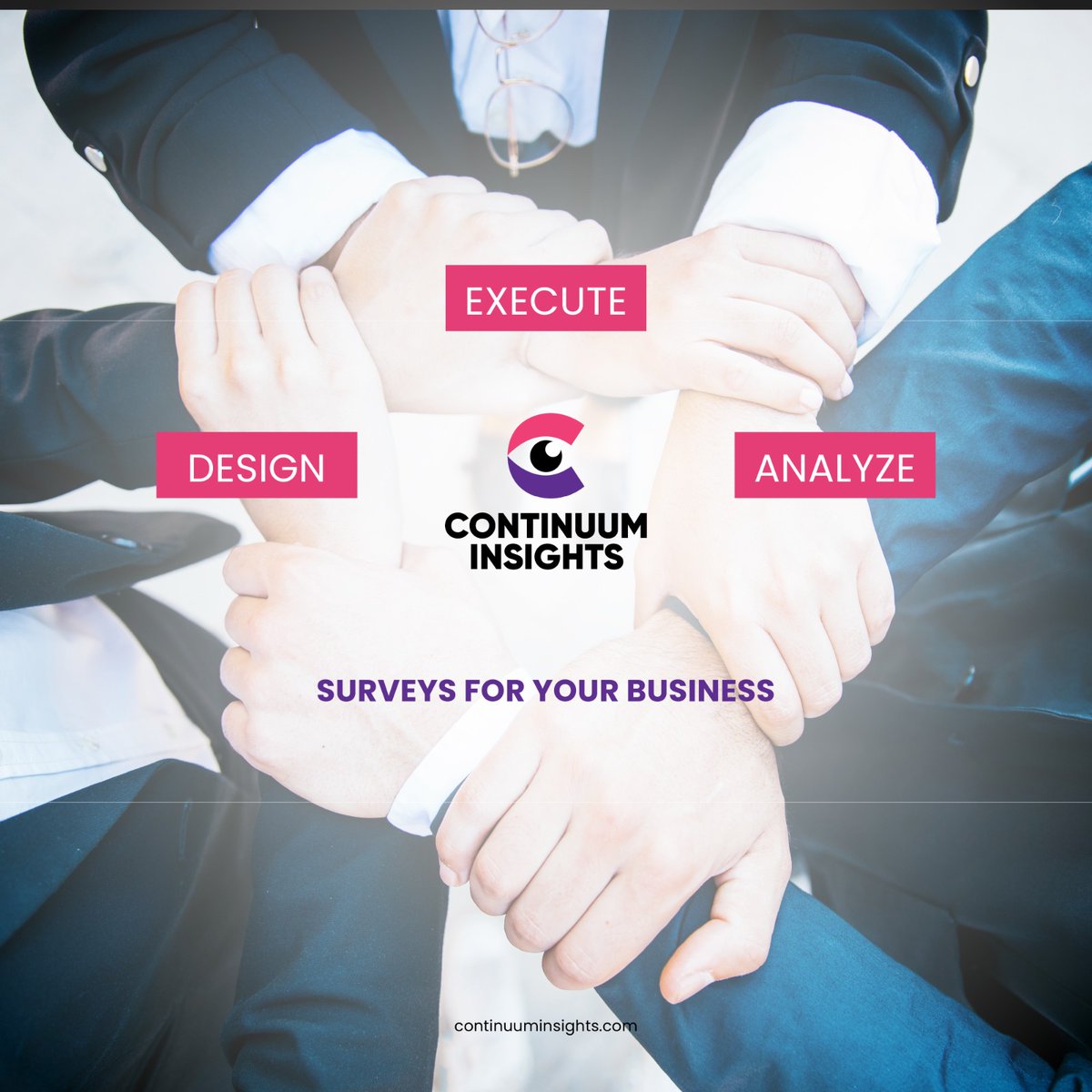 surveyplatform's tweet photo. Want to take a survey but don't know where to start?
At Continuum Insights, our team of experts can help you design, execute, and analyze your survey to get the information you need.
#continuuminsights #ExpertDesigners #analysis #marketresearch https://t.co/gxcQMJZ81J