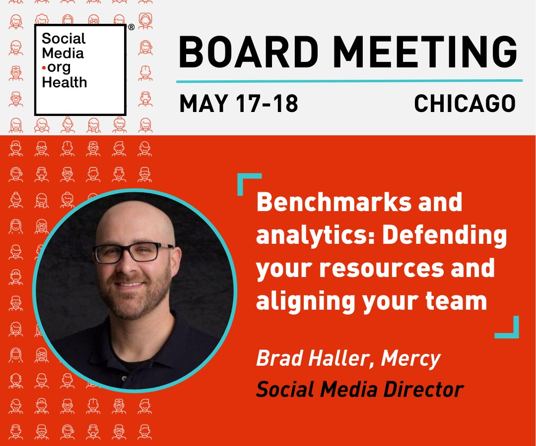At the #SMOHealth Board Meeting in Chicago, <a href="/FollowMercy/">Mercy</a> Social Media Director @haller4me will share which data points help tell the “social media success story” in supporting their #socialmedia case to leadership. Waitlist available here: wom.us/3Na5uro