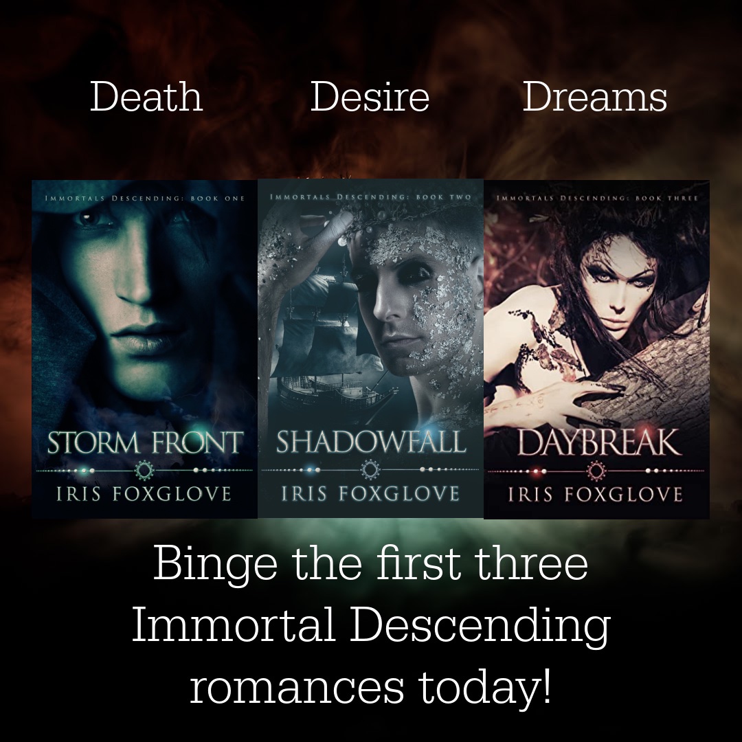 irisfoxglove's tweet photo. 🖤 Have you binged the Immortals Descending series?
⚡ Storm Front: https://t.co/BrJ0wtCUk8
💎 Shadowfall: https://t.co/tZvpujkghj
💤 Daybreak: https://t.co/gyhdrnK0ue
#IrisFoxglove #FantasyWithAnEdge #GodsAndTheirEternalCompanions #MMRomance #LGBTQRomance #KindleUnlimited #KU https://t.co/xQrD1V4lc2
