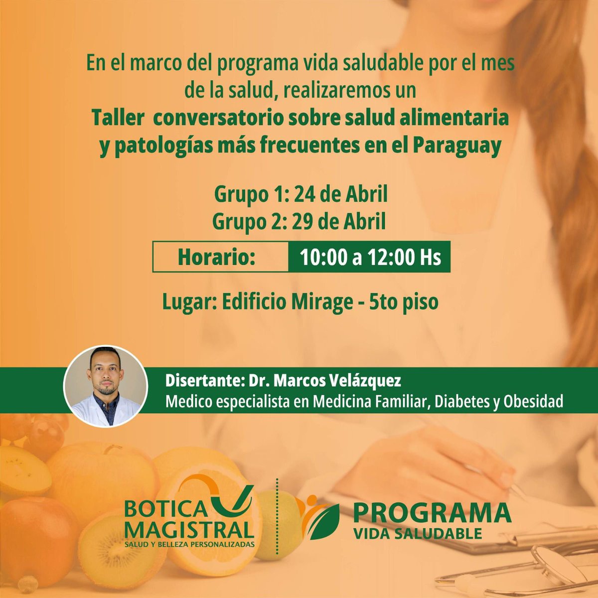 BoticaMagistral's tweet photo. Dr. Marcos Antonio Velázquez, Médico especialista en medicina familiar, diabetes y obesidad.
Siguiendo el objetivo es fomentar la conciencia nutricional por medio de la educación y a partir de esto, modificar hábitos alimenticios. https://t.co/unRjgiLKCY