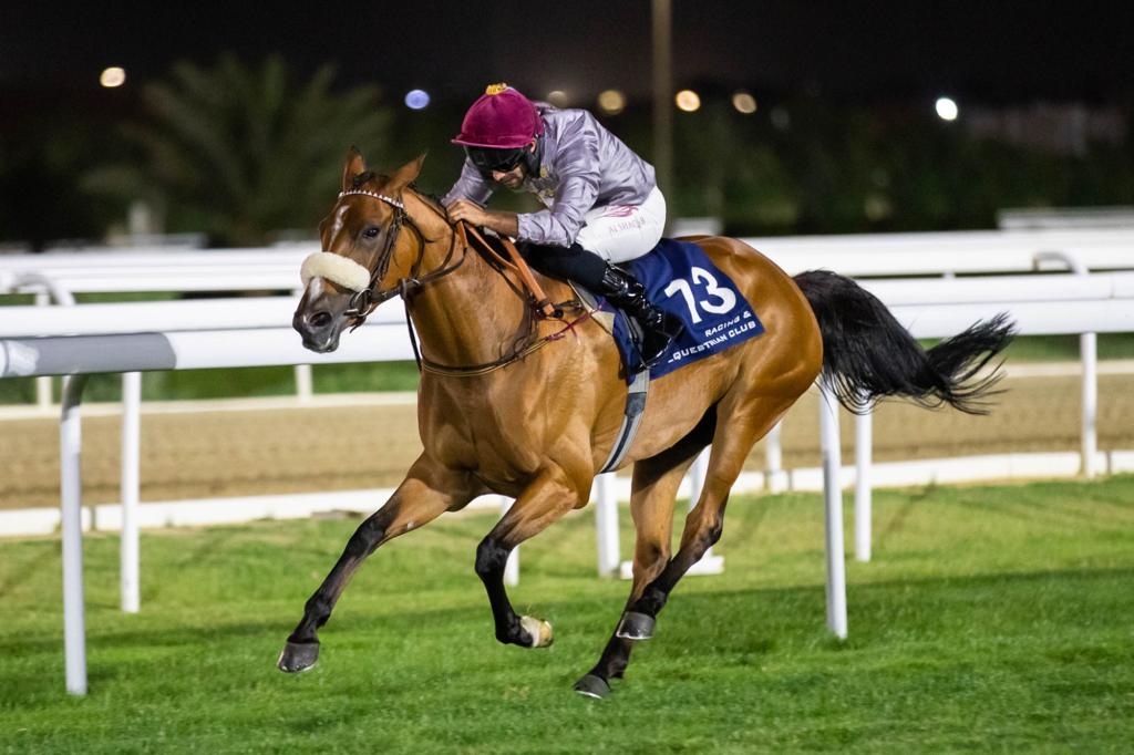 AlShaqabRacing's tweet photo. ๐ฅ 5 lengths-victory for our homebred FELOWAH who posted a back-to-back success this evening at Al Rayyan ๐ถ๐ฆ in the 1,600m Purebred Arabian Graduation Plate. Half-sister by #Dahess to dual Group winner JALELA, she is entrusted to Eric Lemartinel & was ridden by Faleh Bughenaim https://t.co/ptZzZ62KCJ