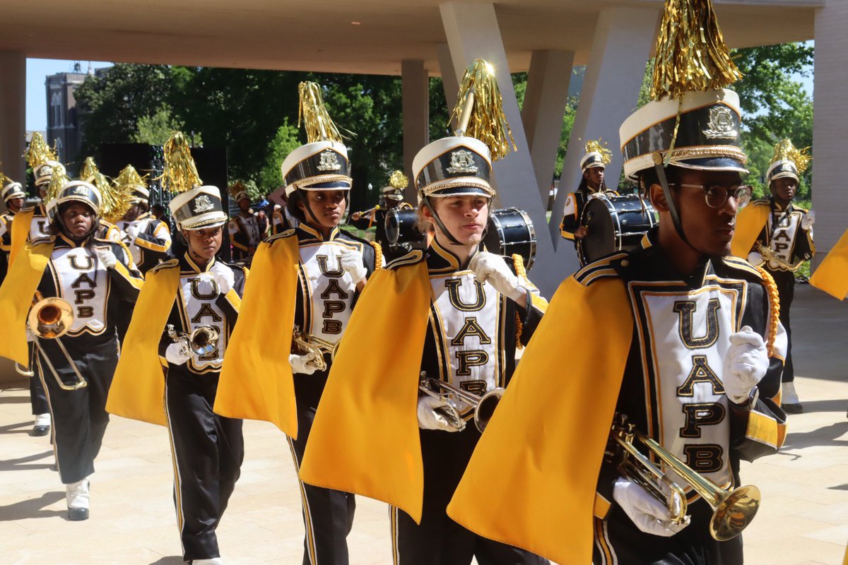 UAPBM4's tweet image. @arkmfaorg Thank you for the opportunity to perform at the Grand Opening of your beautiful facility! It was an amazing experience to preform for some of the nation’s greatest artists and showcase our talents! #UAPB #UAPB150 #UAPBBand