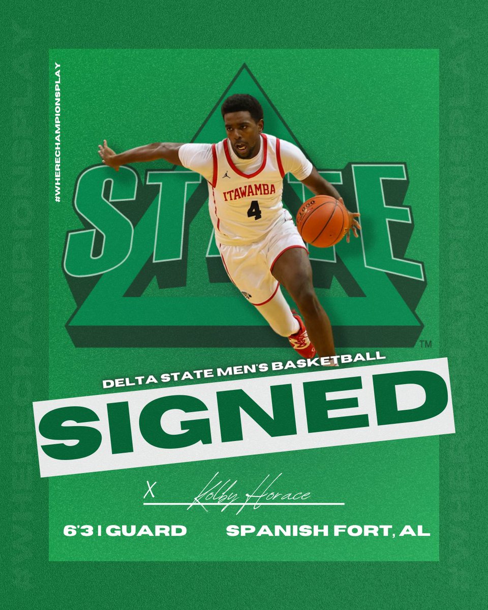 🟢 Welcome to Delta State, <a href="/KolbyBuckets/">Kolby</a>!

#WhereChampionsPlay