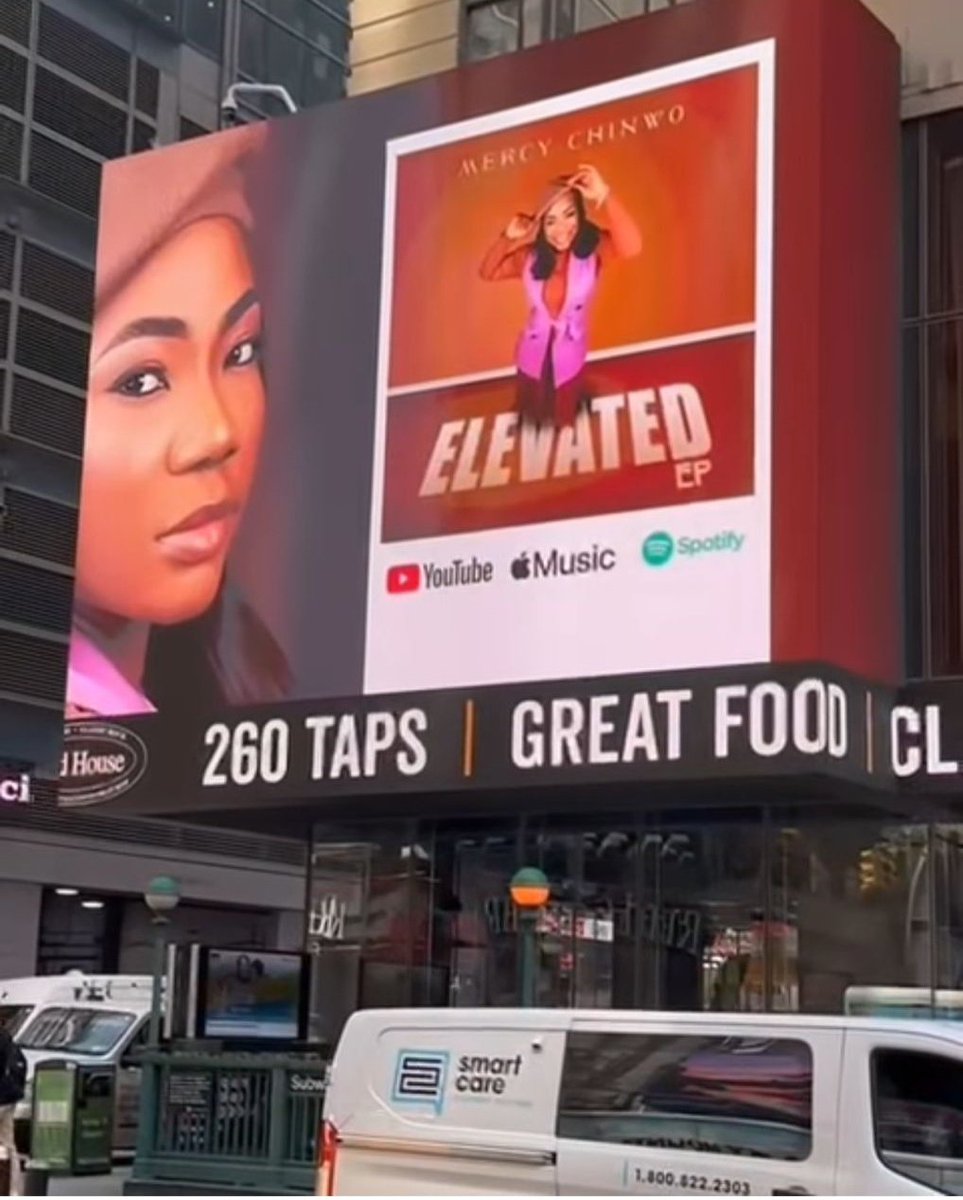 TheSilvapr's tweet image. This #Elavated EP by Mercy Chinwo getting posted on Billboards outside Nigeria is so amazing fr, love to see her getting the hype she deserves 🫶🏽❤️