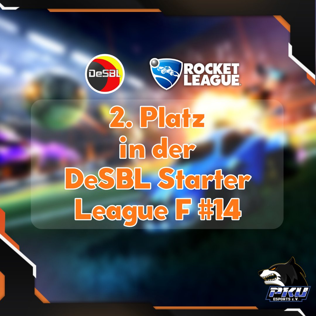 PKUeSportseV's tweet photo. 2. Platz in der DeSBL Starter League F#14 

Unser Rocket League Team schließt die Starter League der @desbl auf dem 2.Platz ab!
Ein starkes Ergebnis, welches die tolle Entwicklung bestätigt!
Jetzt geht es in die PlayOffs um den Aufstieg

#pku #pkuesportsev #esport #esports #desbl https://t.co/iJLtRQ0oev