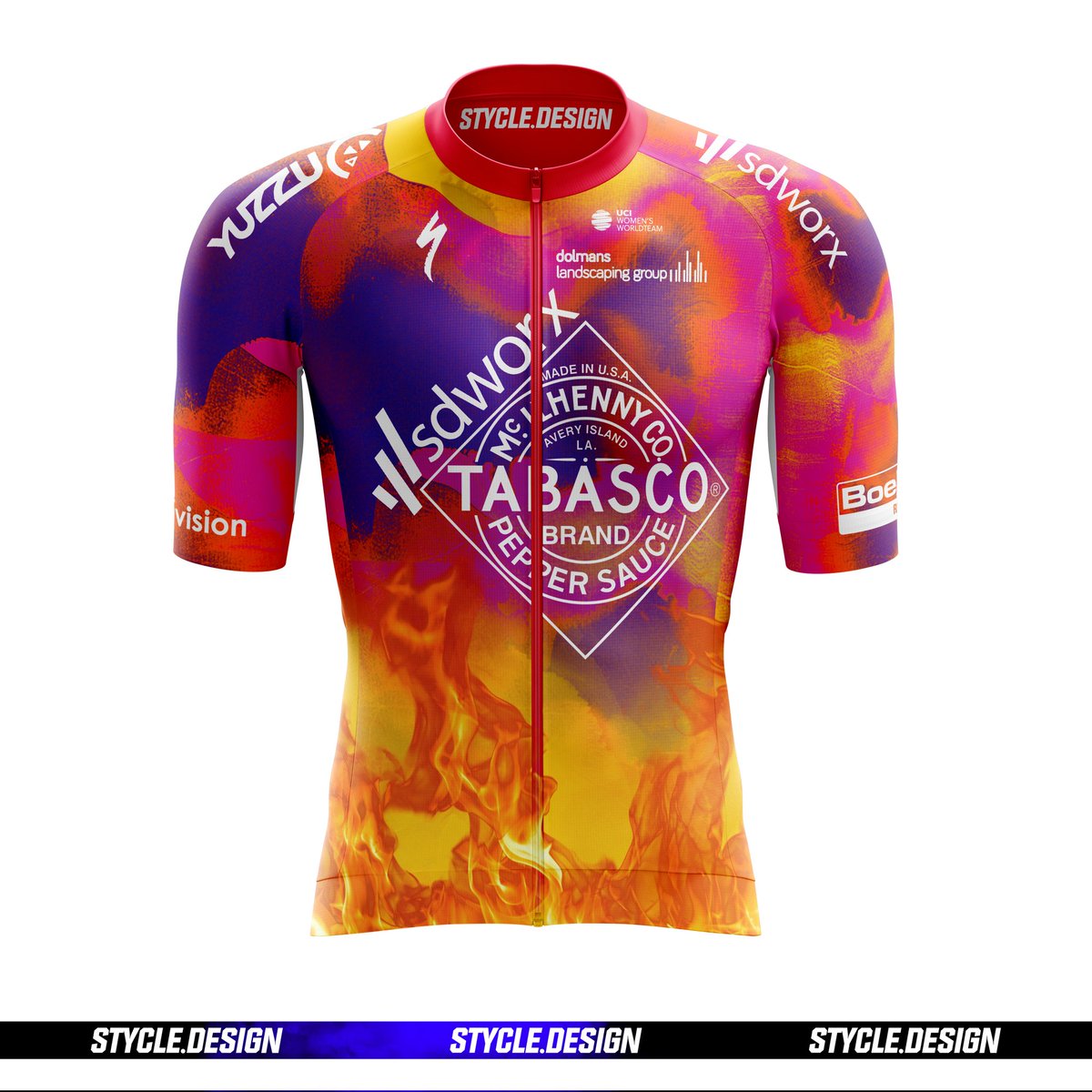 stycledesign's tweet photo. @teamsdworx is on fire 🔥
The team spiced things up from the Omloop untill Liège! That's why I taught @TABASCO would come in handy!

Also, did my first real bike edit, making it the (literally) hottest bike in the peloton!

#stycledesign #concept #cycling https://t.co/3XRMWoWWIq