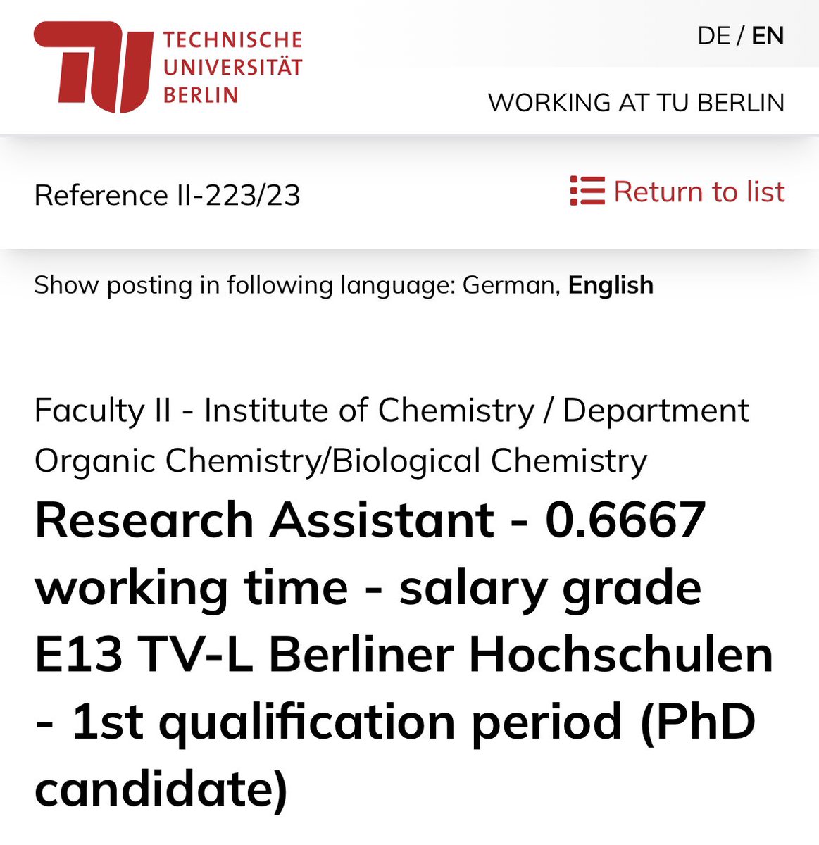 🎓Check out our open #PhD #position at <a href="/Suessmuth_Lab/">Suessmuth Lab</a> <a href="/TUBerlin/">TU Berlin</a>

🧫We are an interdisciplinary #peptide #research group, working on natural products, biosynthesis, total #synthesis, and SAR.

⚗️Biochemists and chemists are welcome to apply! #phdlife

jobs.tu-berlin.de/en/job-posting…